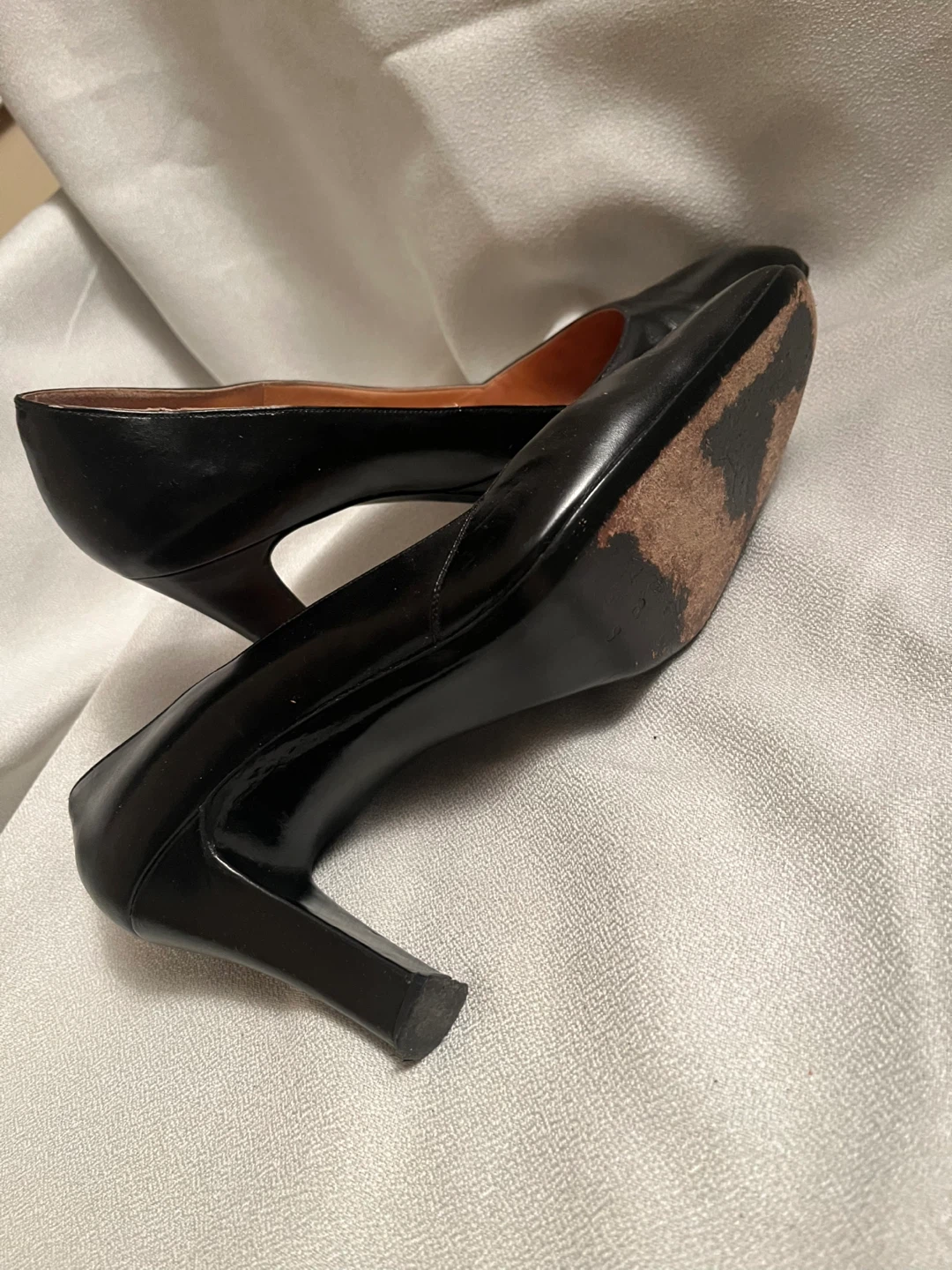Raphael Black Leather Heeled Pumps - Made in Italy - photo 5