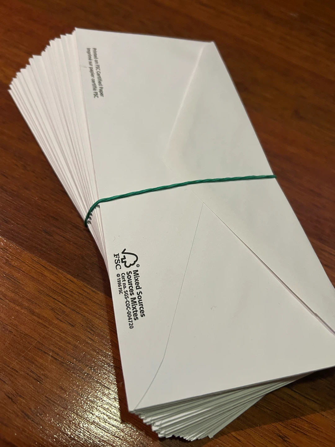 Stack of White Envelopes (FSC Certified Paper)