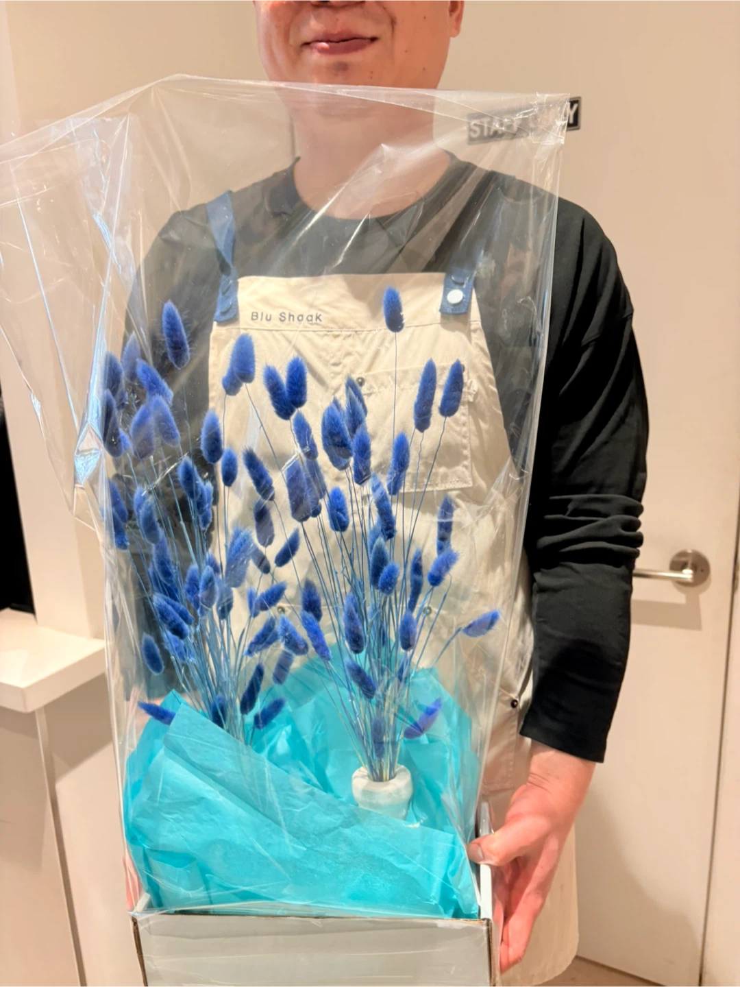 Dried Blue Bunny Tails Bouquet