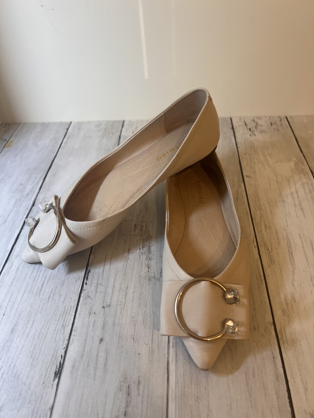 Ballerina Flats - Beige Women's Shoes