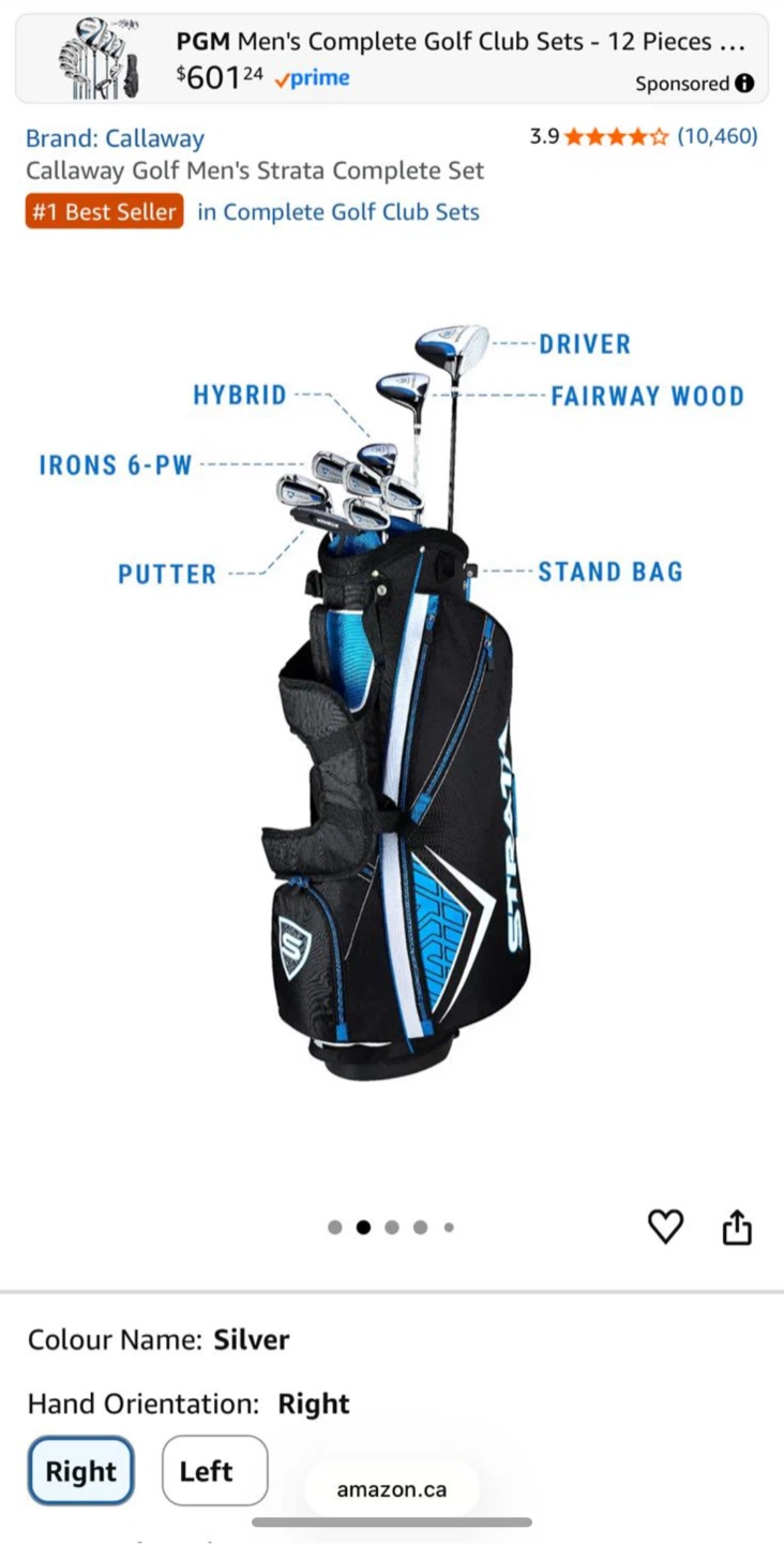 Callaway Strata Golf Club Set with Bag