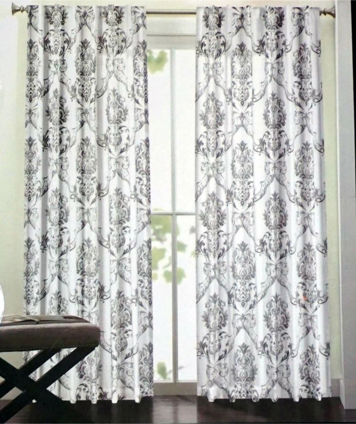 Tahari Home Damask Curtains - 1 pc only