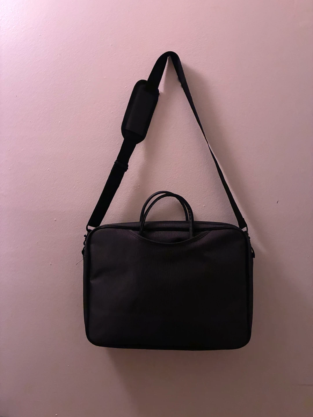 Gray Laptop Bag Briefcase with Shoulder Strap