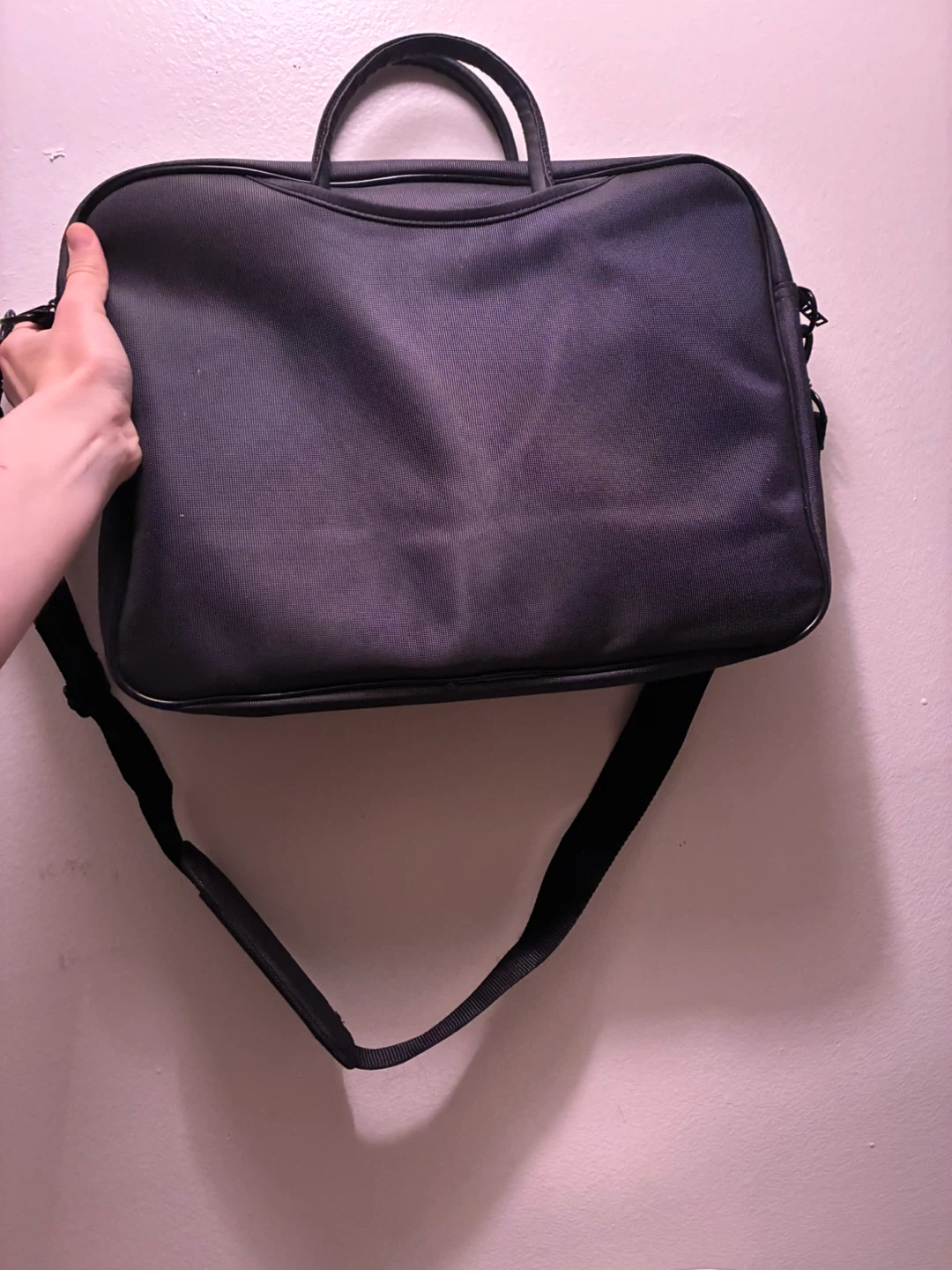 Gray Laptop Bag Briefcase with Shoulder Strap - photo 2