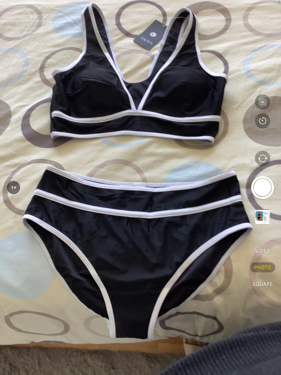 New Women's classy High Waisted Bikini Set - Black & white - photo 3