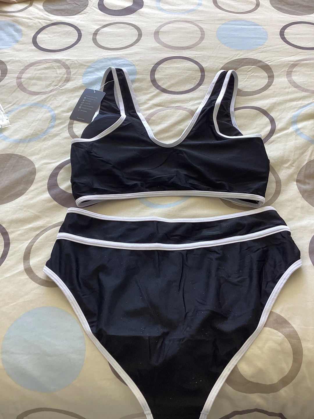 New Women's classy High Waisted Bikini Set - Black & white - photo 4