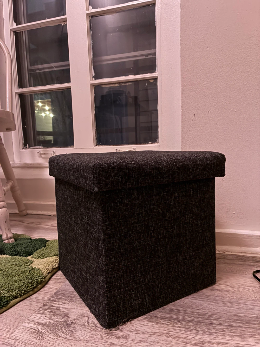 Foldable Storage Ottoman Footrest