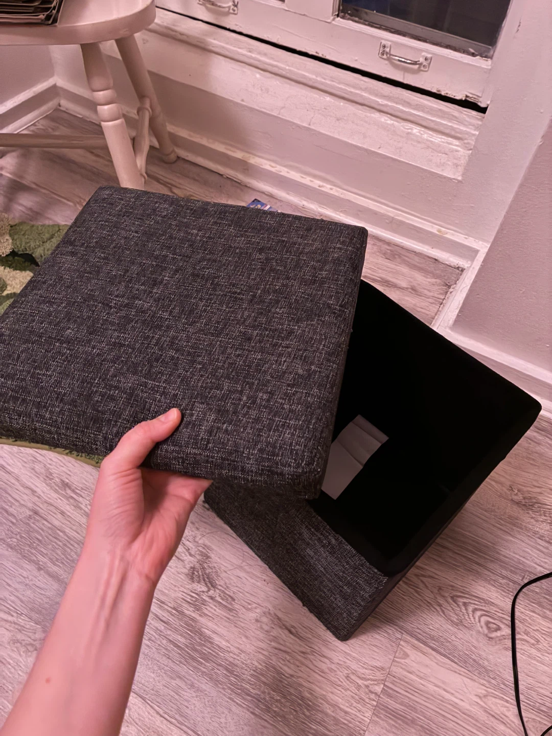 Foldable Storage Ottoman Footrest - photo 3