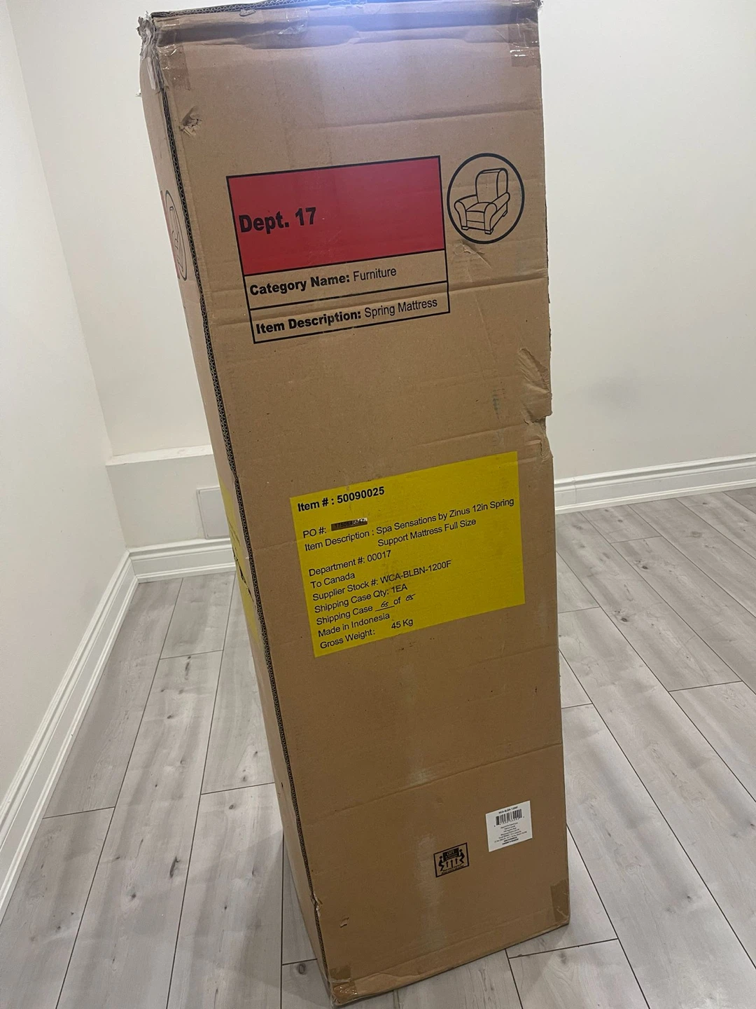 Zinus 12in Spring Mattress (Full Size)