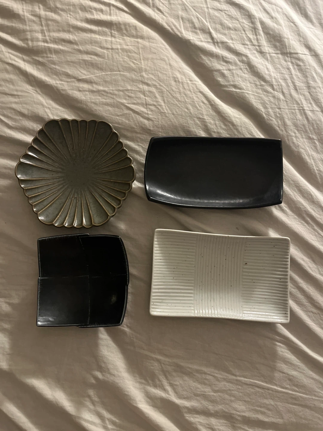 Set of 4 Japanese Ceramic Plates