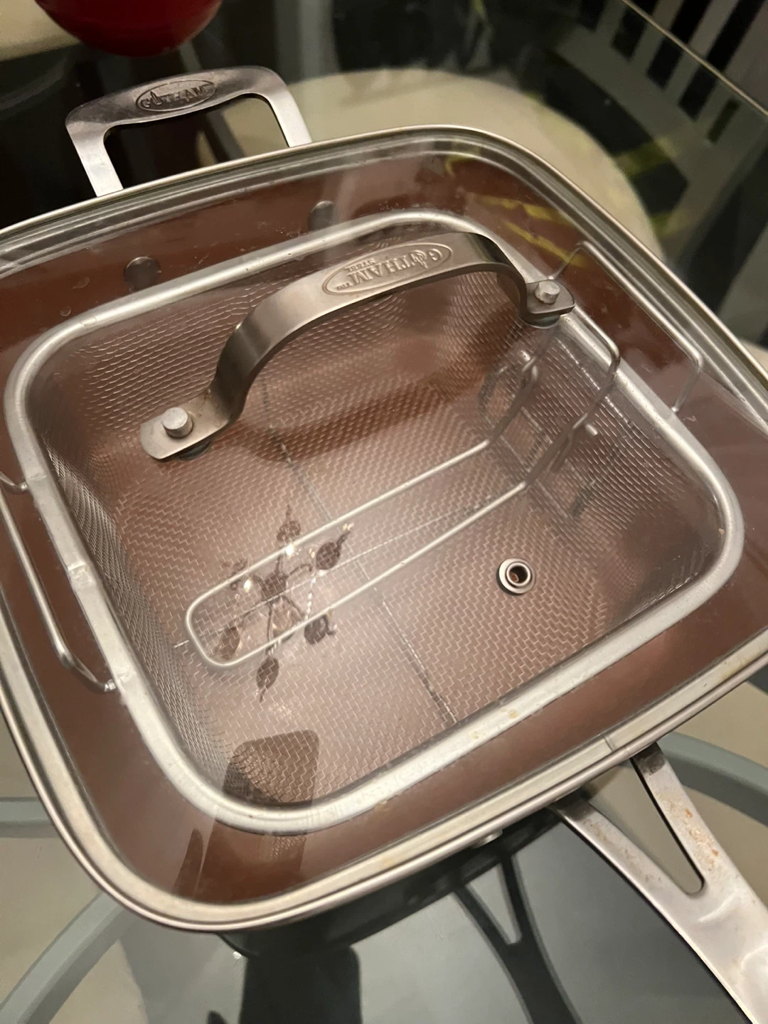 Gotham Steel Deep Fryer Pan with Lid and Basket