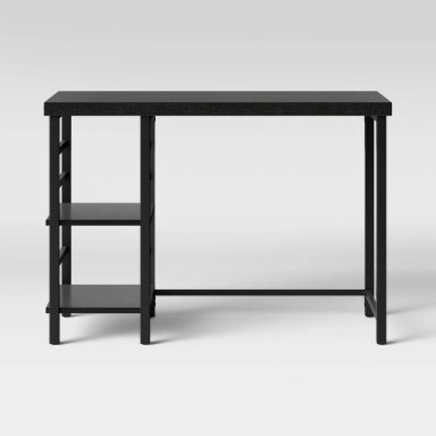 Black Computer Desk with Shelves - photo 2