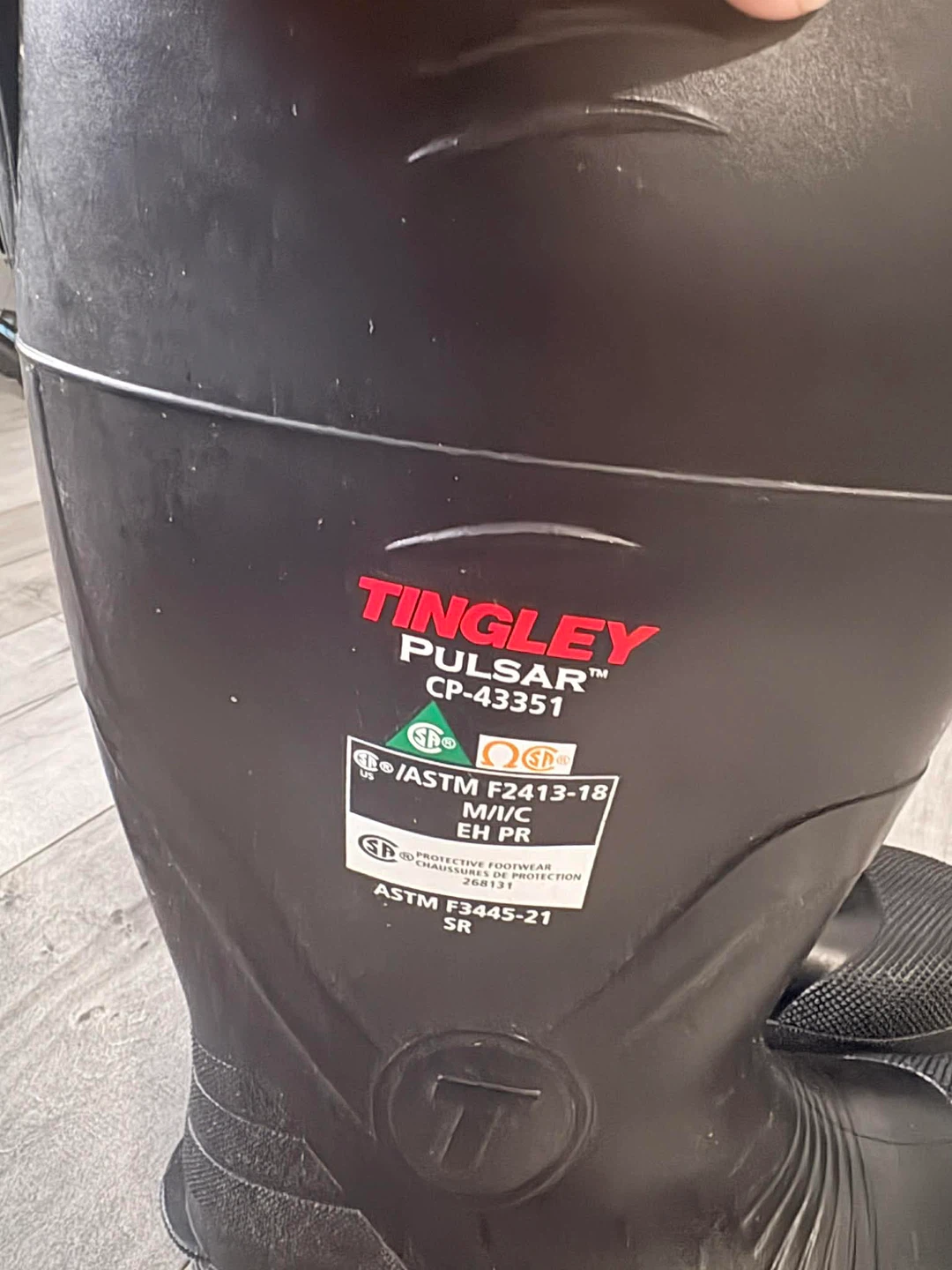 Tingley Pulsar CP-43351 Black Rubber Work Boots