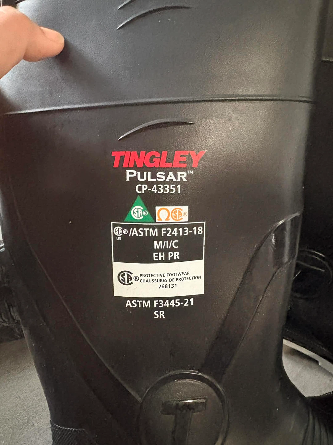 Tingley Pulsar CP-43351 Black Rubber Work Boots - photo 3