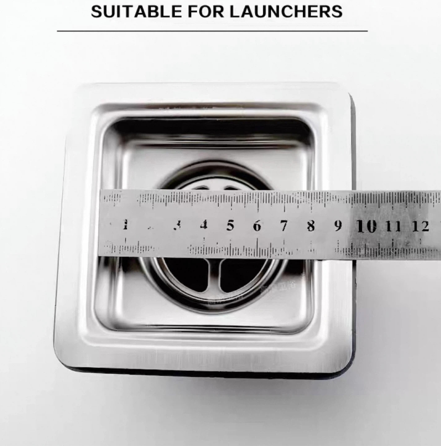 Square Stainless Steel Shower Drain Cover - photo 4
