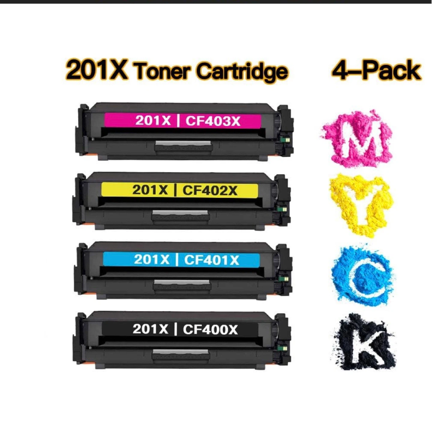 201X Toner Cartridge 4-Pack (CF403X, CF402X, CF400X)