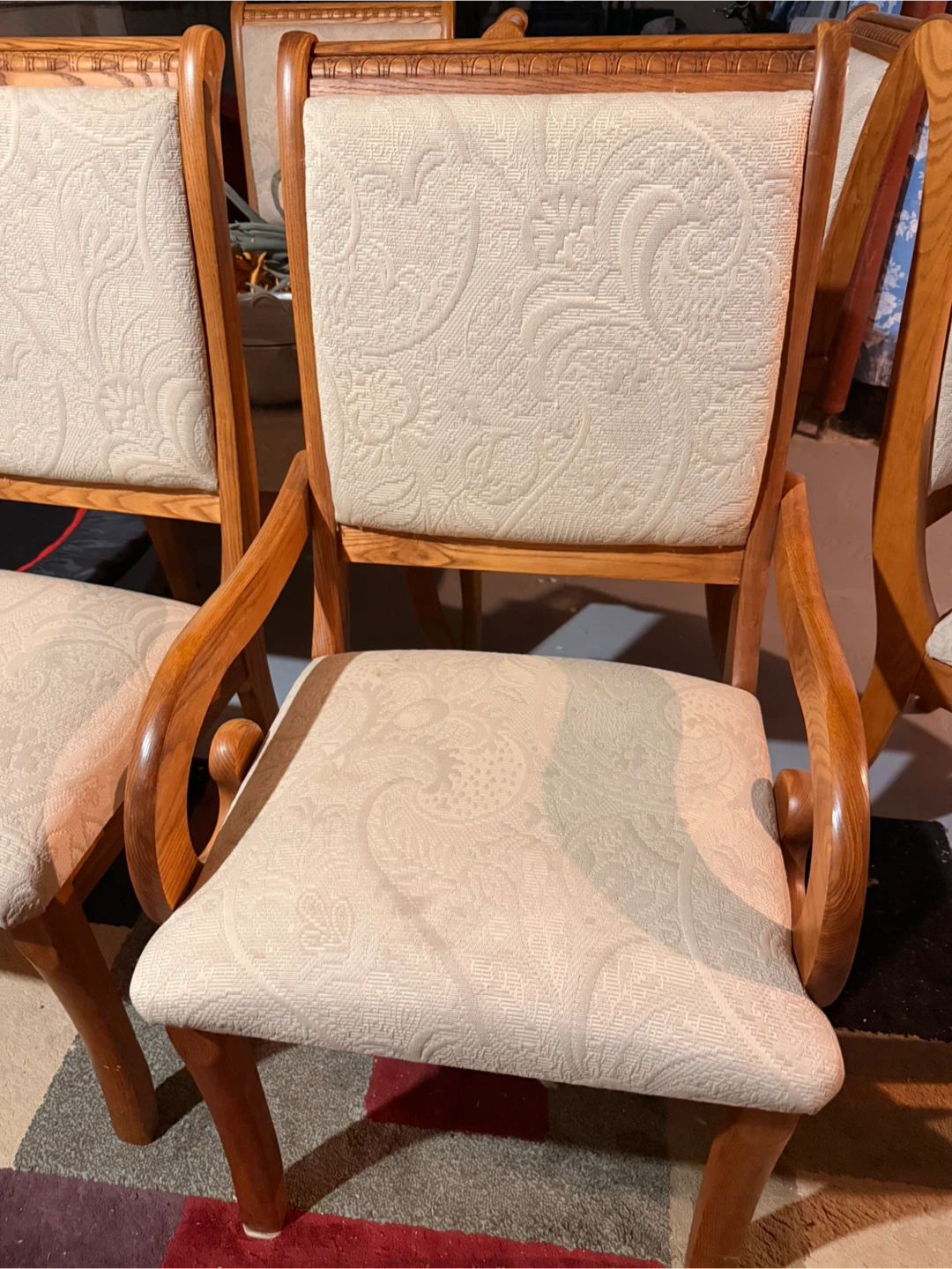 Dining Chairs with Patterned Upholstery