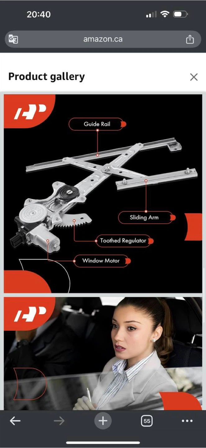 A-Premium Front Left Power Window Regulator with - photo 4
