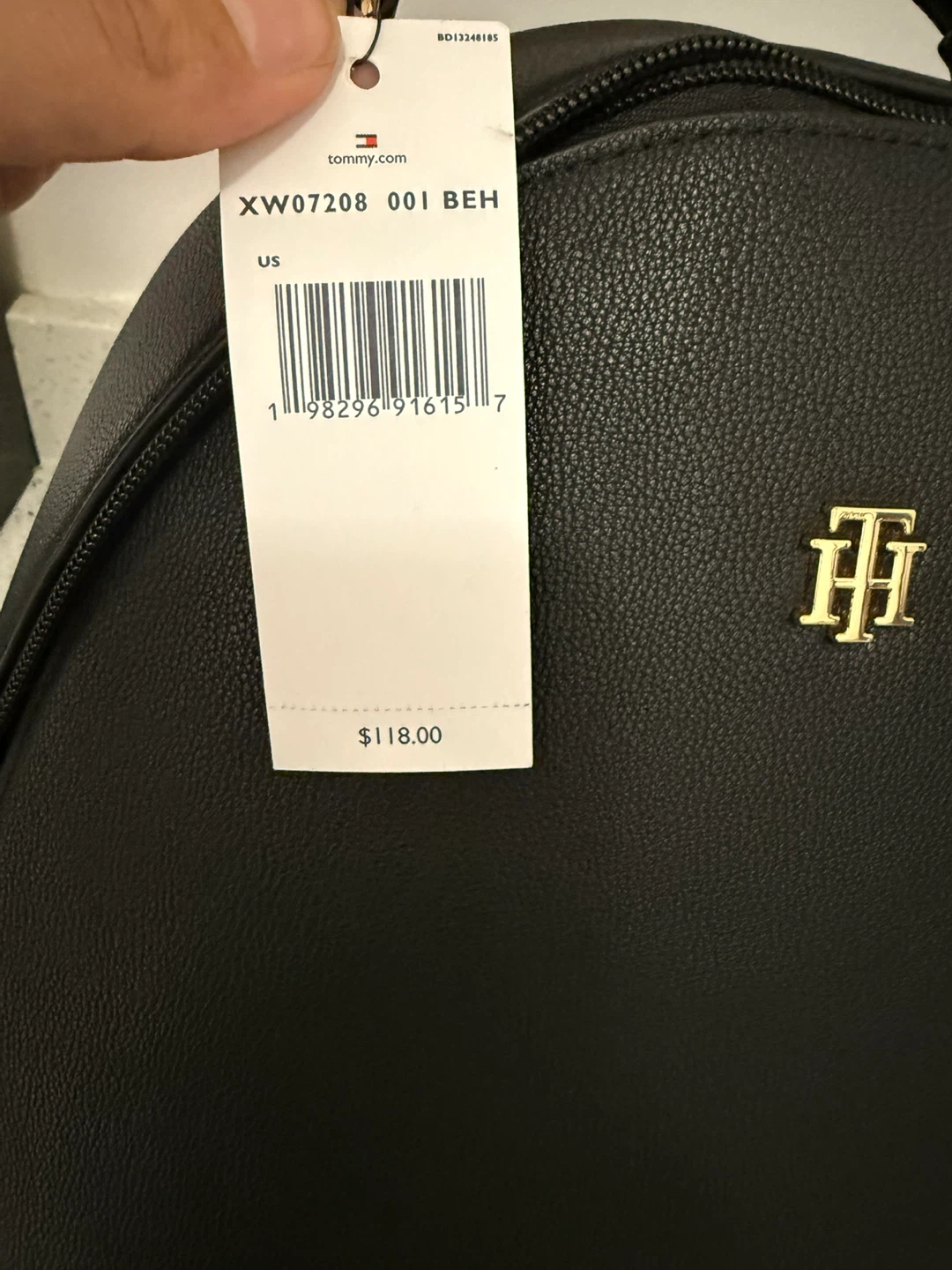 Tommy Hilfiger Black Faux Leather Backpack - photo 5