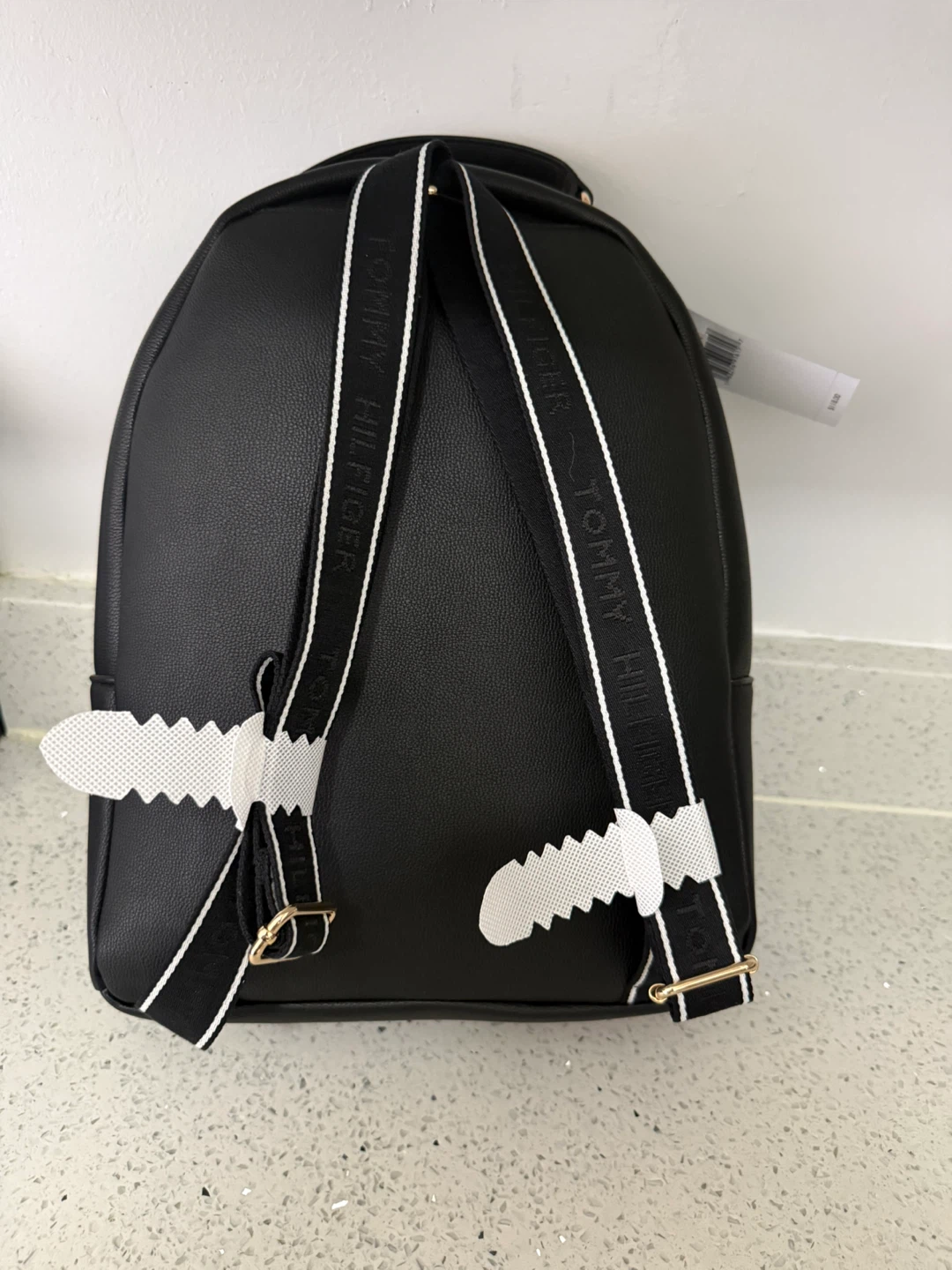 Tommy Hilfiger Black Faux Leather Backpack - photo 2