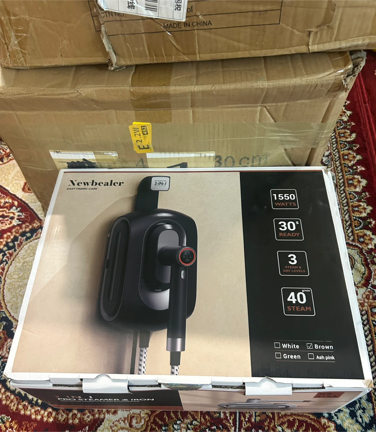 Newbealer 2-in-1 Pro Steamer & Iron - Brown - photo 3