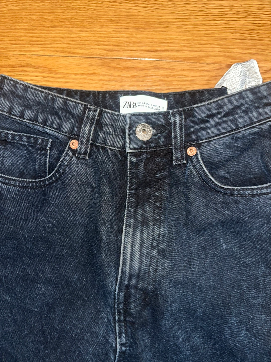 Zara Black Denim Jeans - Size 2 - EUR 34 - photo 2