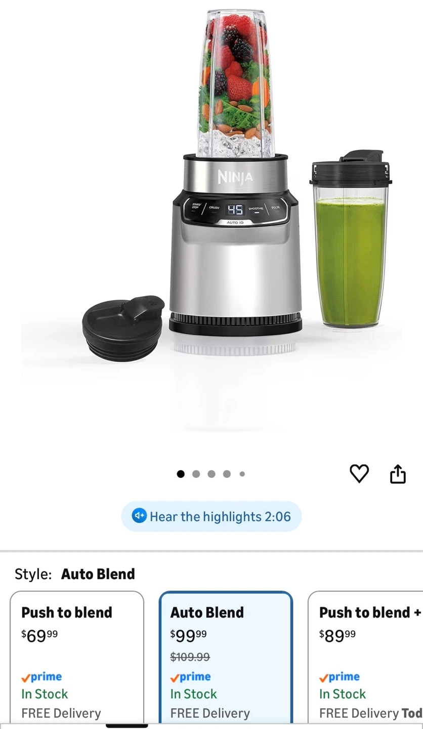 🧡 Ninja Nutri-Blender Pro BN401 | Silver