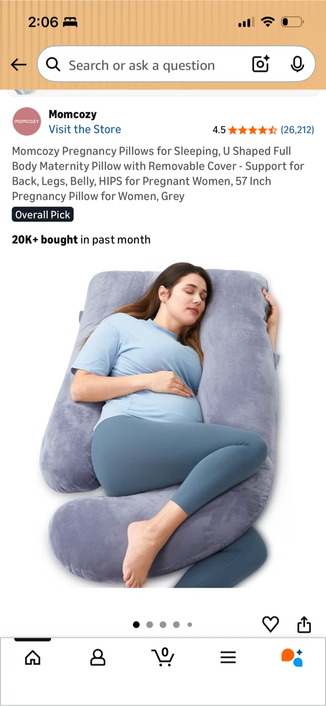 Momcozy U-Shaped Pregnancy Pillow – Like New