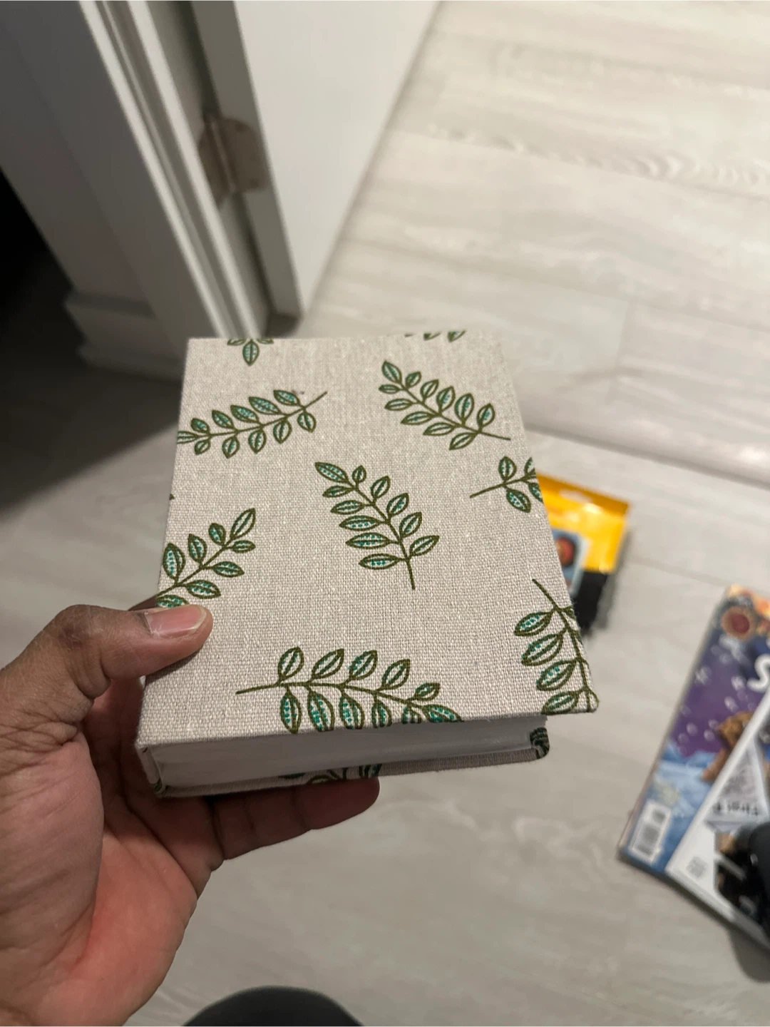 Fabric Journal with Leaf Design