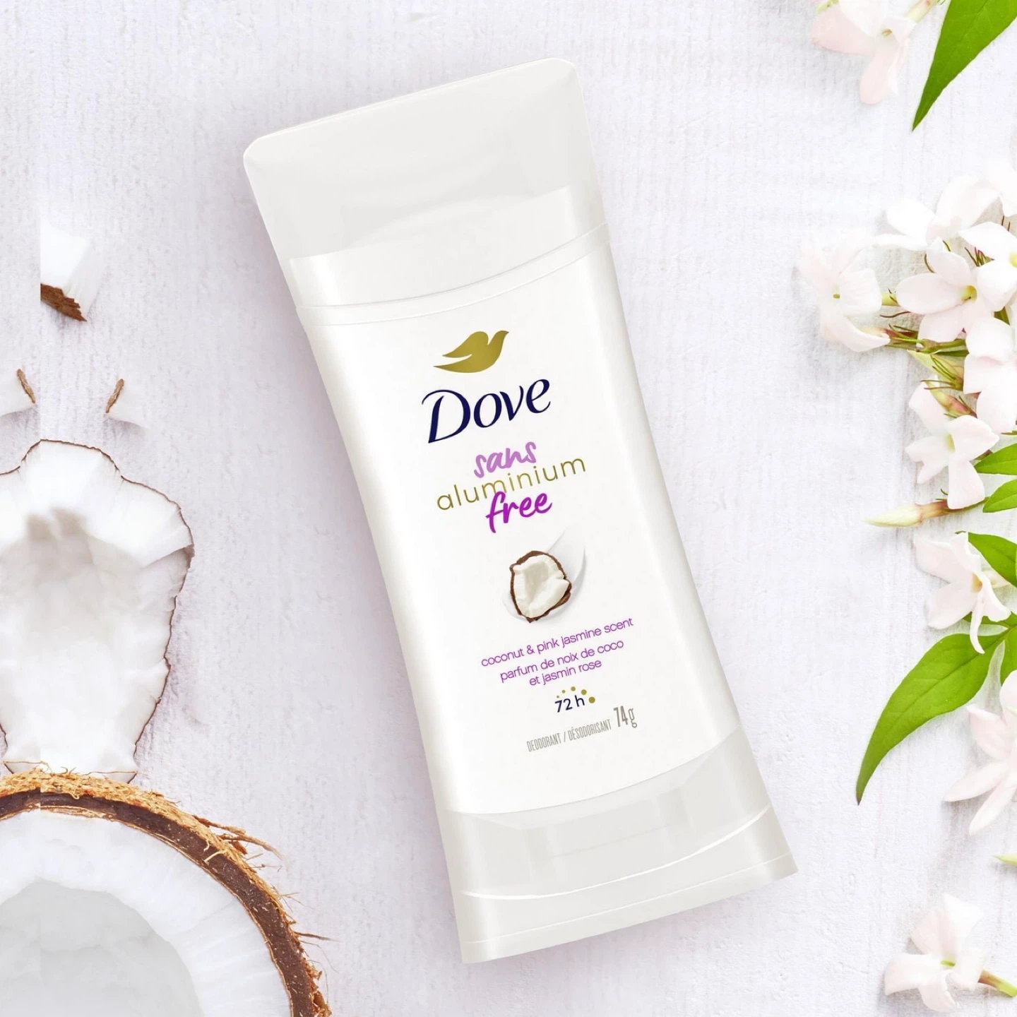 Dove Aluminum-Free Coconut & Pink Jasmine Scent Deodorant_74g