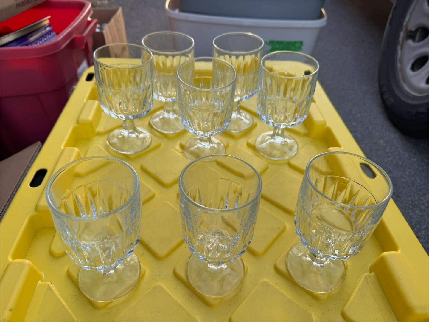 Set of 7 Clear Glass Dessert Cups / Goblets - photo 4