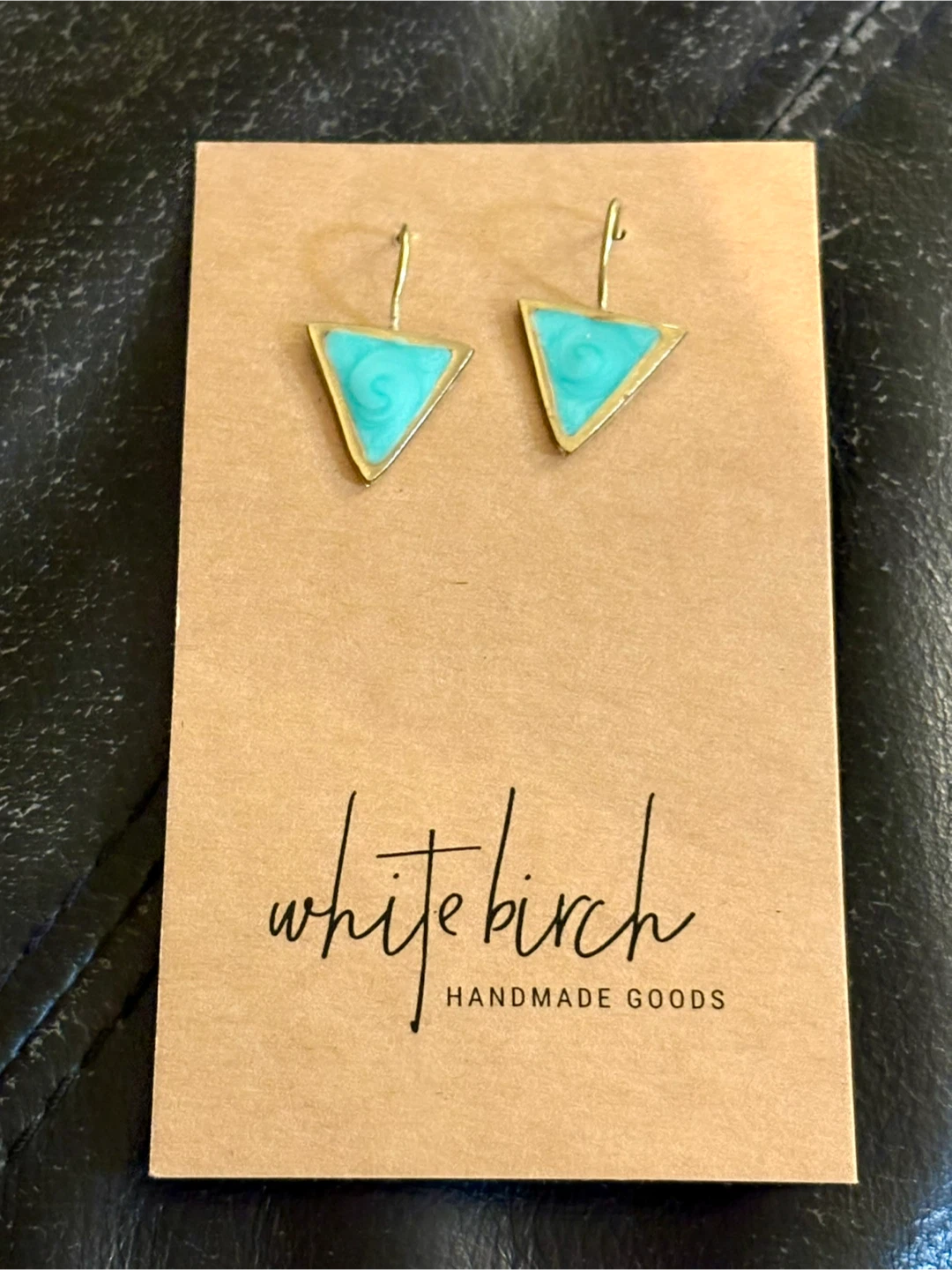 White Birch Handmade Goods Triangle Earrings