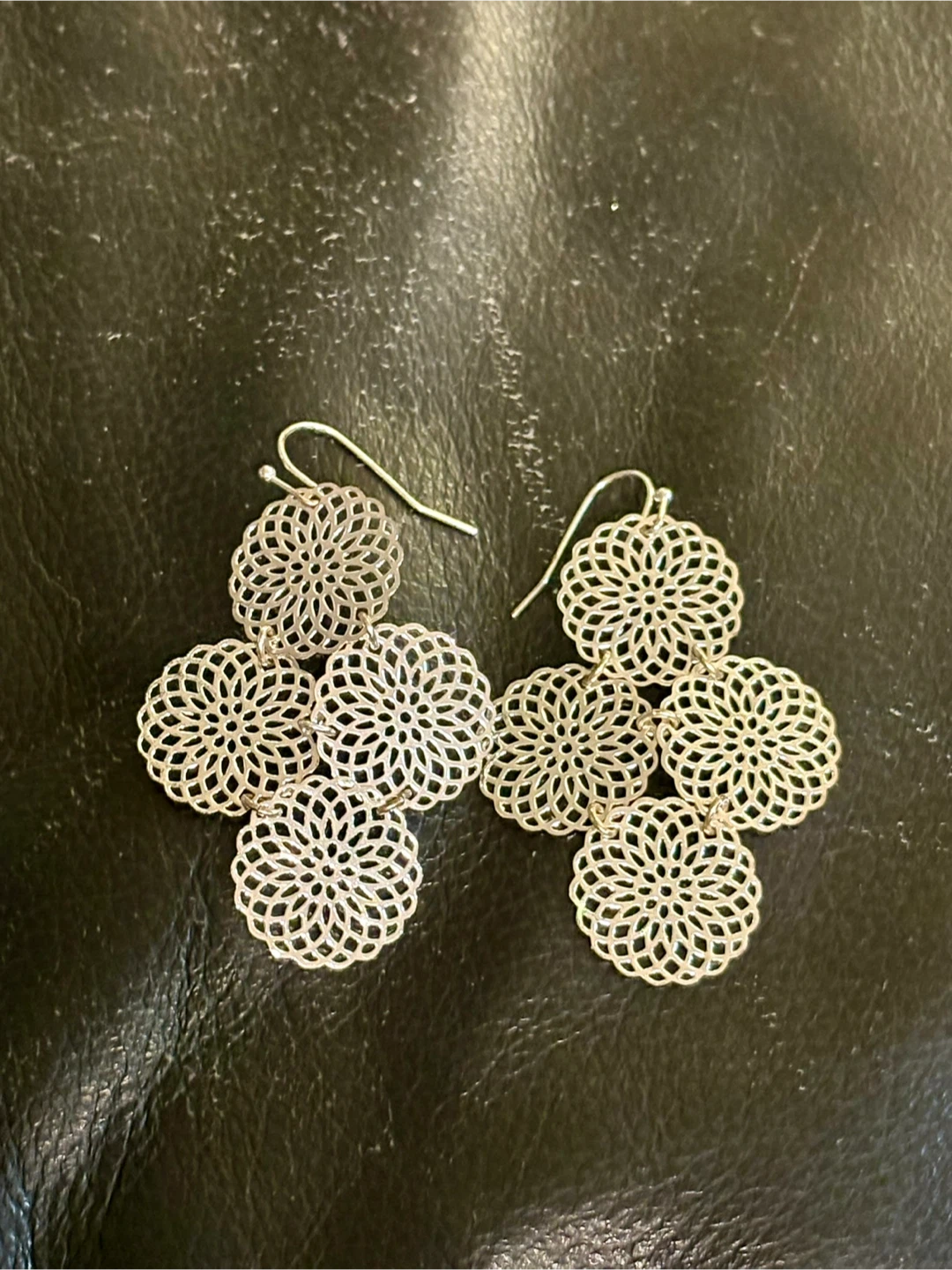 Silver Filigree Dangle Earrings