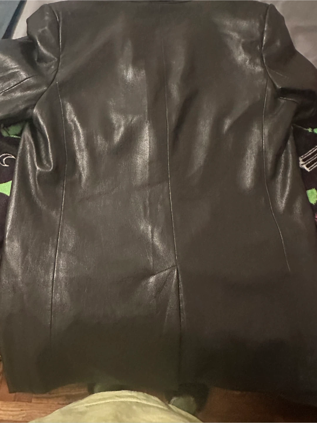 ZARA Faux Leather Blazer Jacket - Size Medium - photo 4
