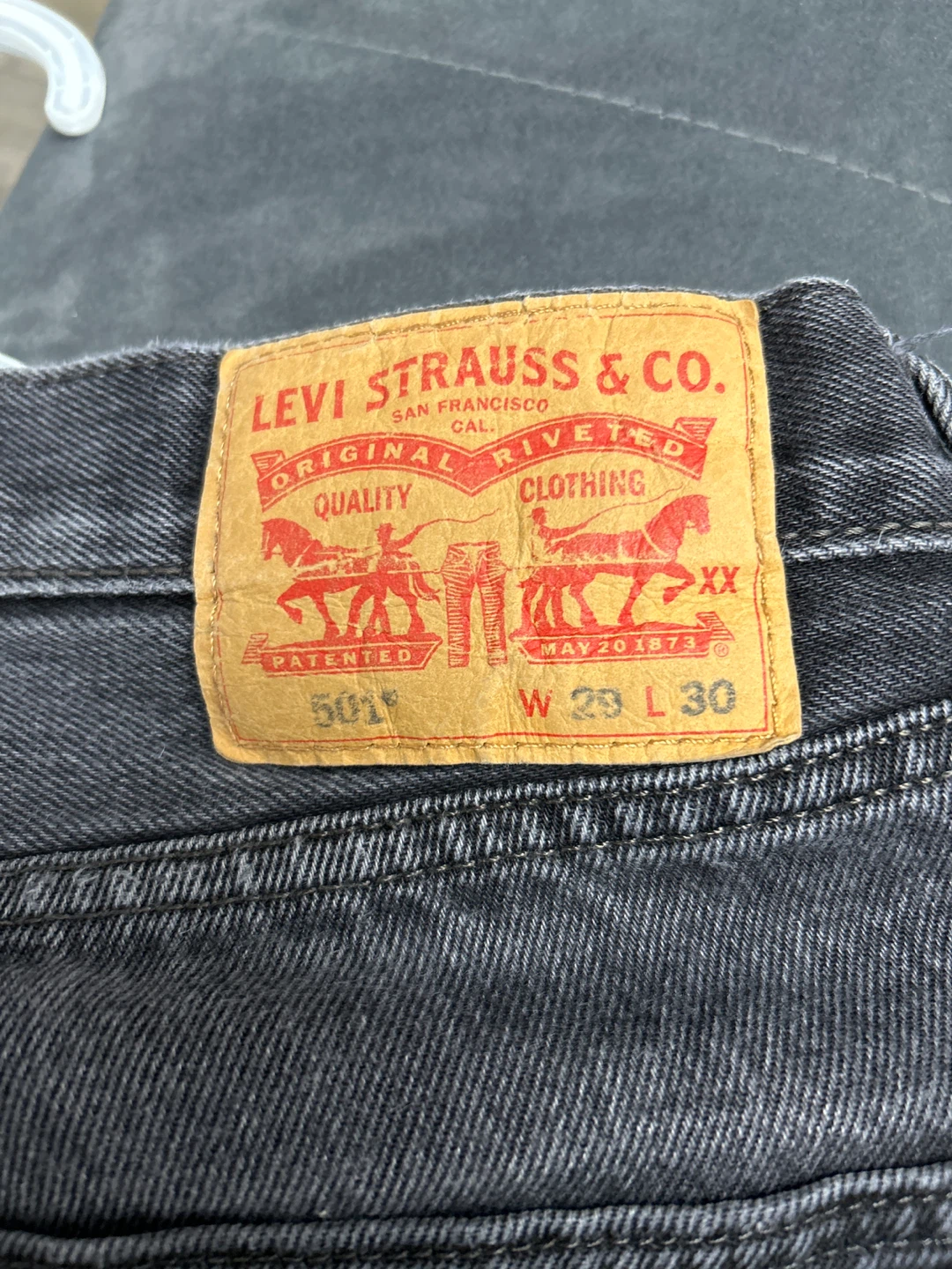 Levi's 501 Jeans - W29 L30 - Black Wash - photo 3