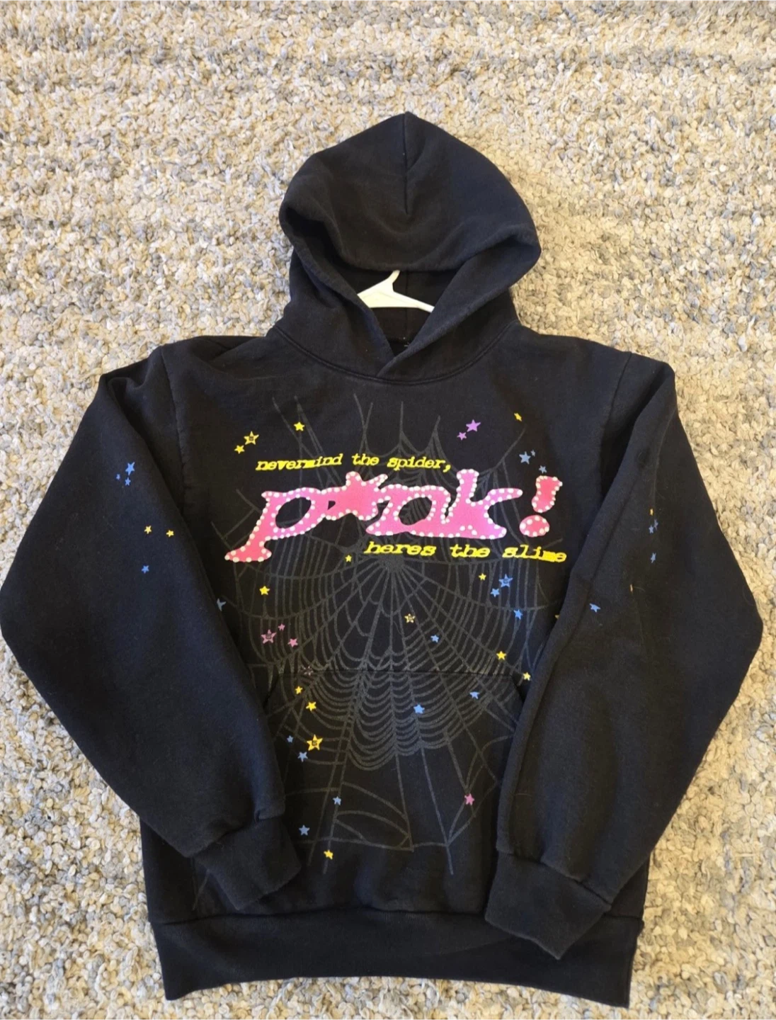 Black Sp5der Hoodie Medium