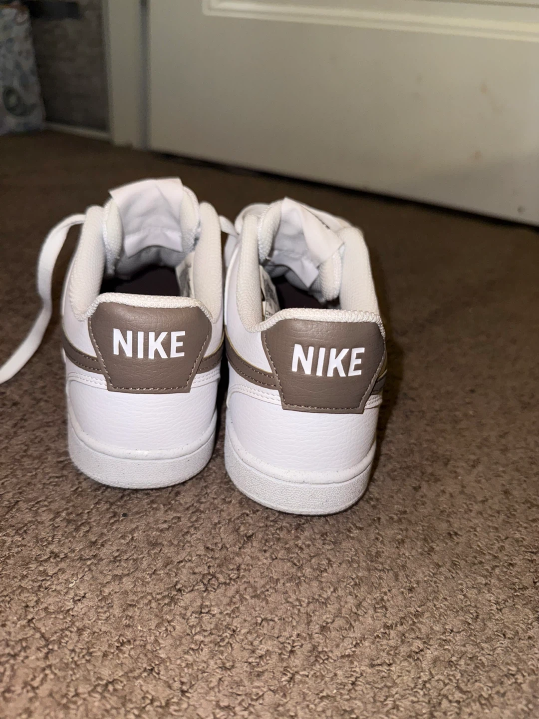 Nike Court Vision Low White Brown Sneakers - photo 3