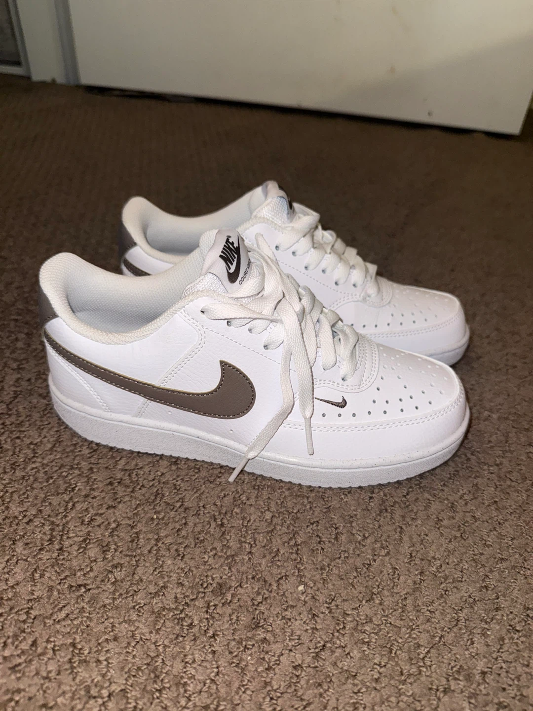 Nike Court Vision Low White Brown Sneakers - photo 2