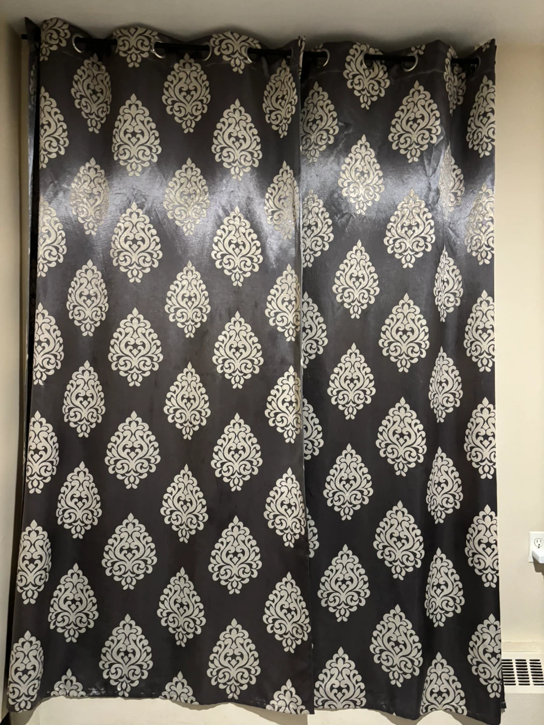 Damask Pattern Blackout Curtains