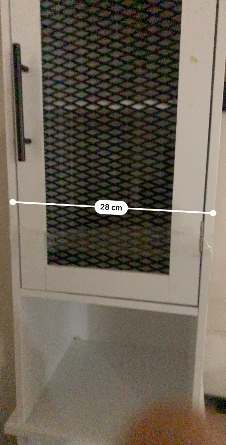 Tall White Storage bathroom cabinet Cabinet with Mesh Doors - photo 4