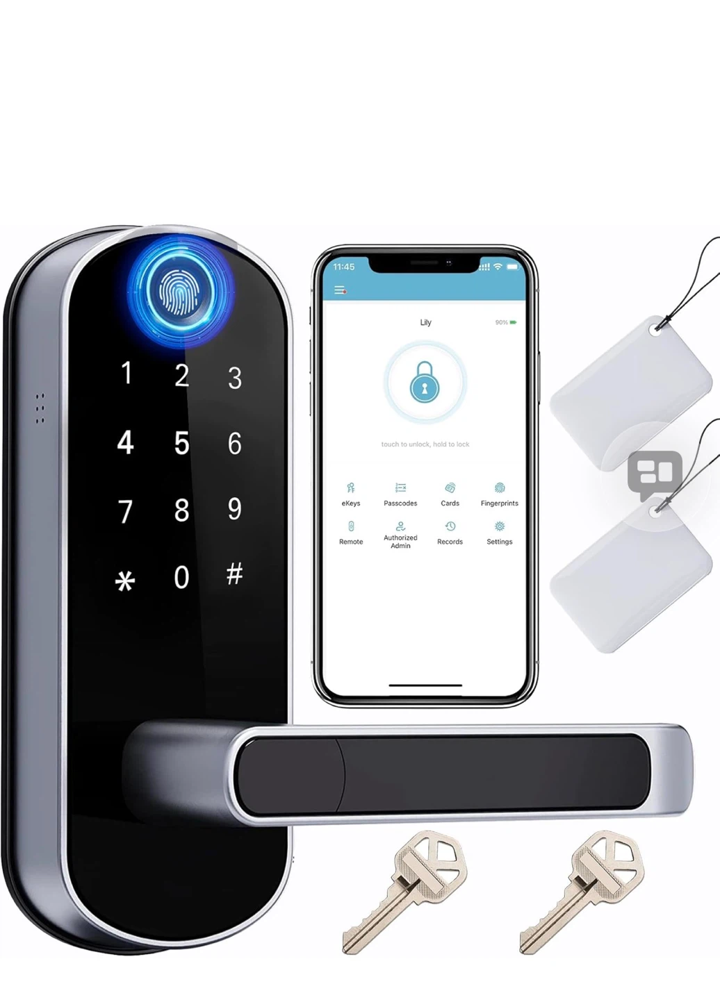 Wi-Fi Keyless Entry Door Lock with Fingerprint Scanner