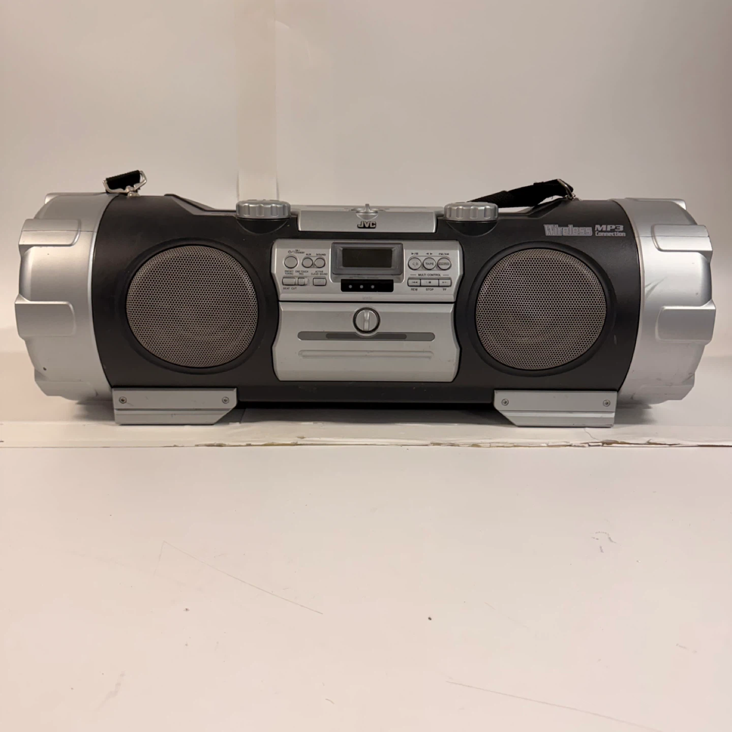 JVC RV-NB10B Boomblaster CD Cassette Radio – Powered Woofer