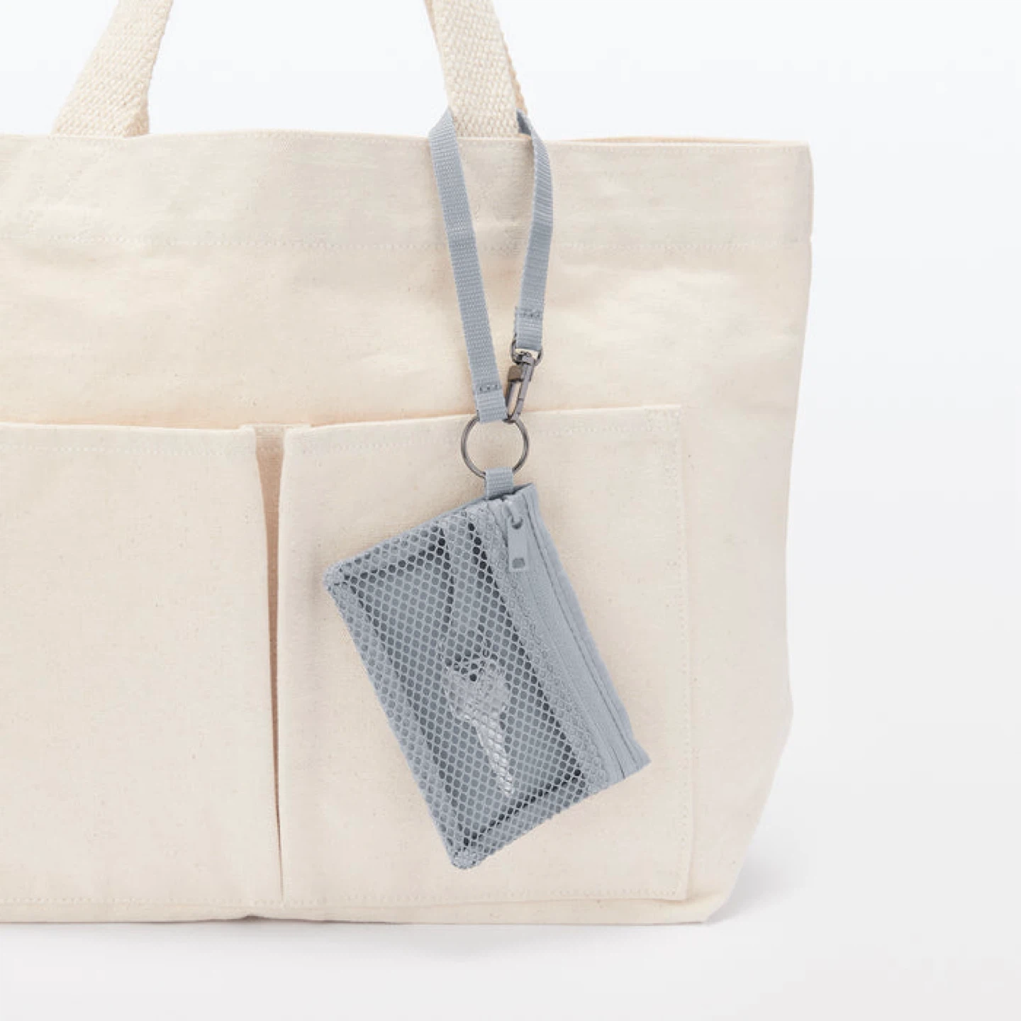 Muji Gray Mesh Polyester Card Holder_Gray_NWT - photo 5