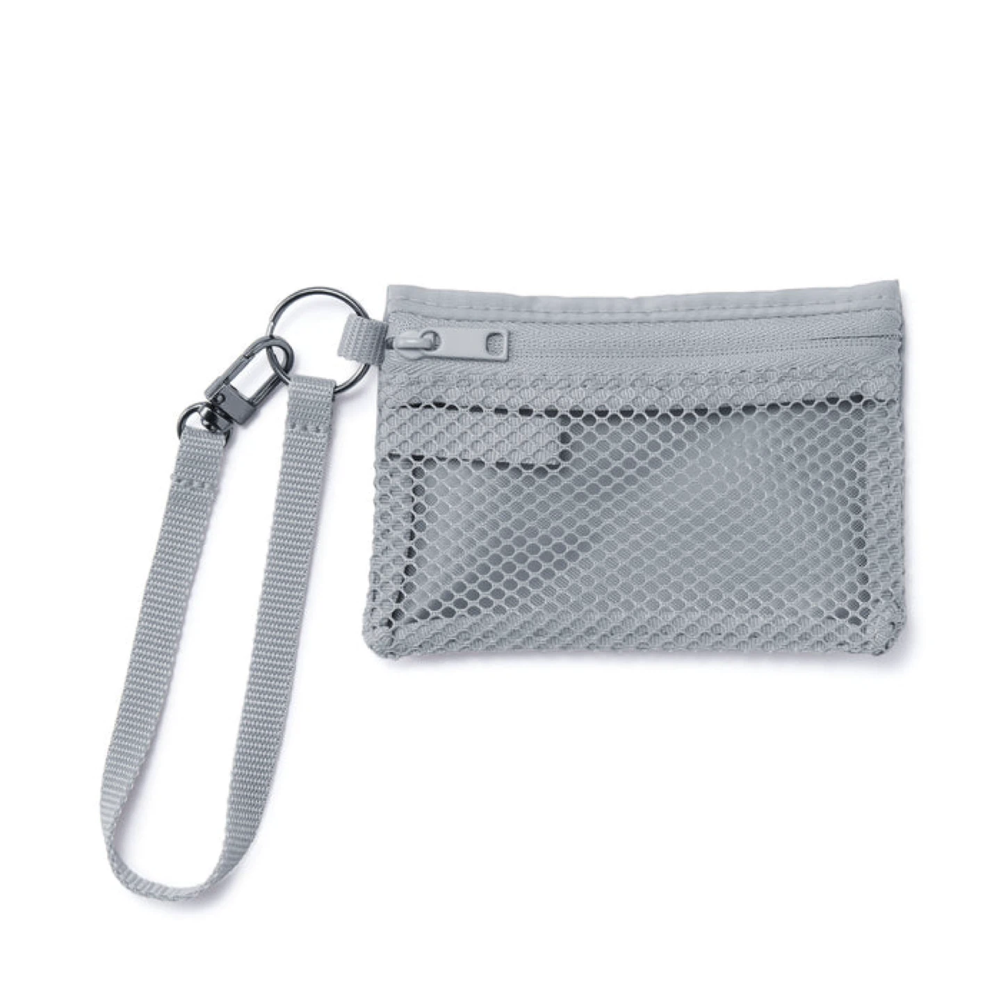 Muji Gray Mesh Polyester Card Holder_Gray_NWT