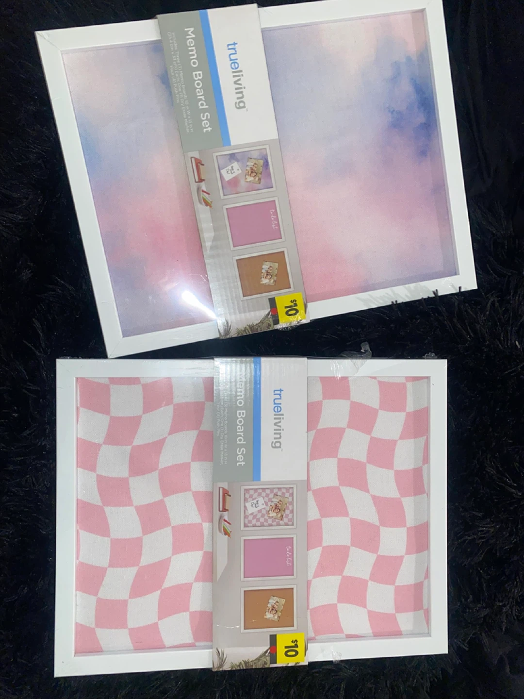 Trueliving Memo Board Set - Pink Checkered