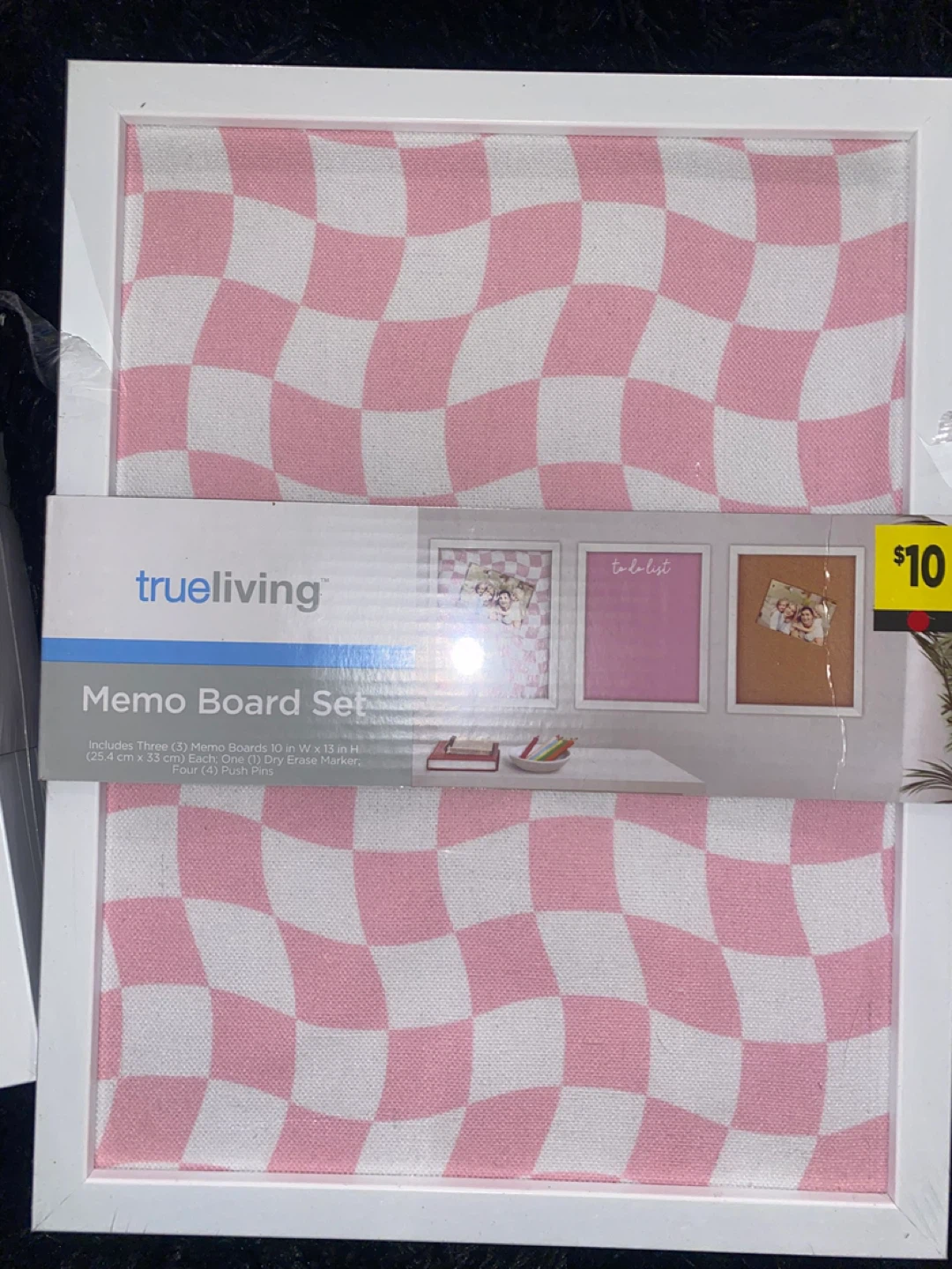 Trueliving Memo Board Set - Pink Checkered - photo 2