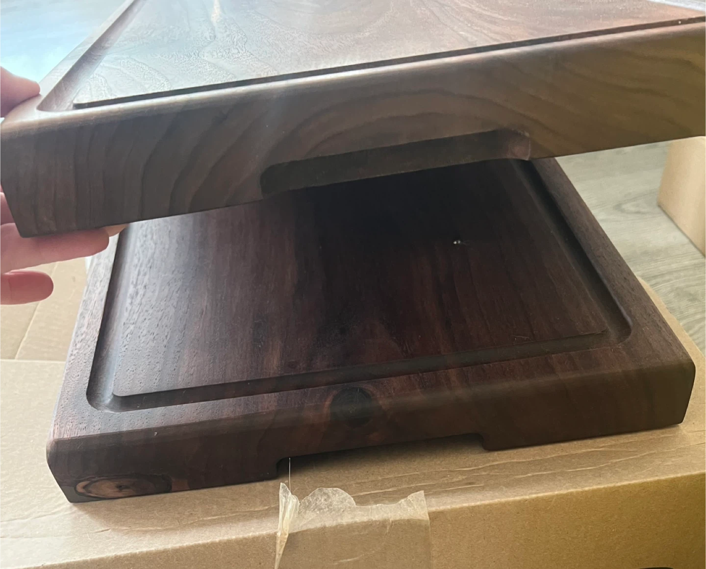XL Black Walnut Chopping/Serving Board - no glue used - photo 2