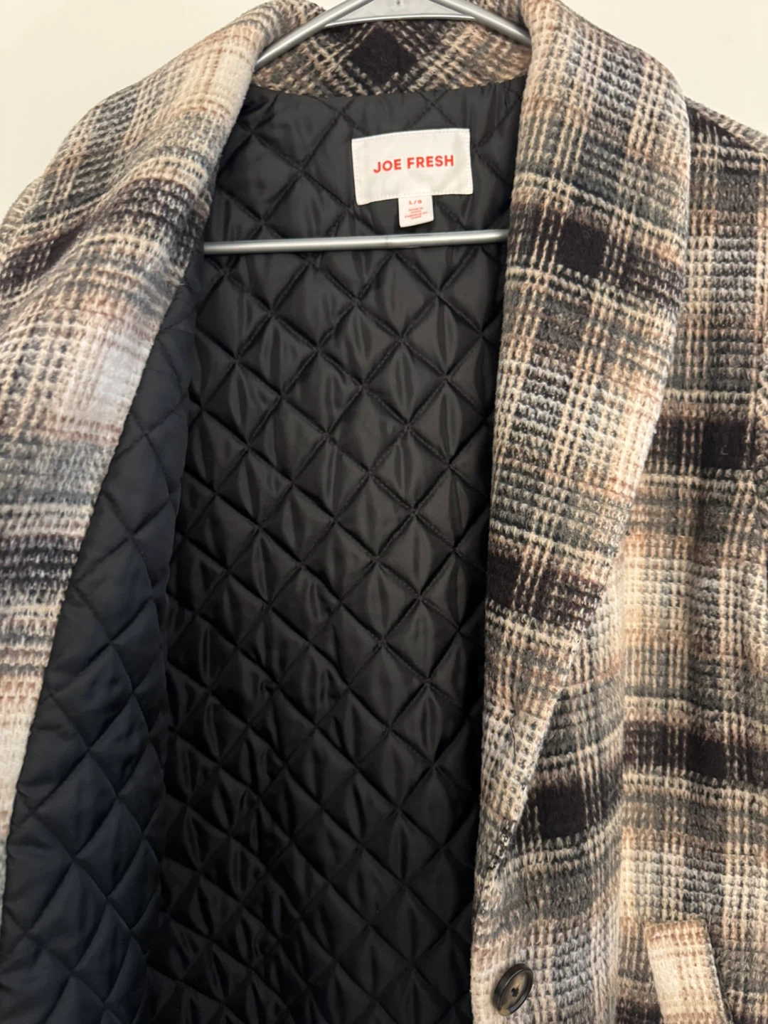 Joe Fresh Plaid Lined Jacket - Size L - photo 2