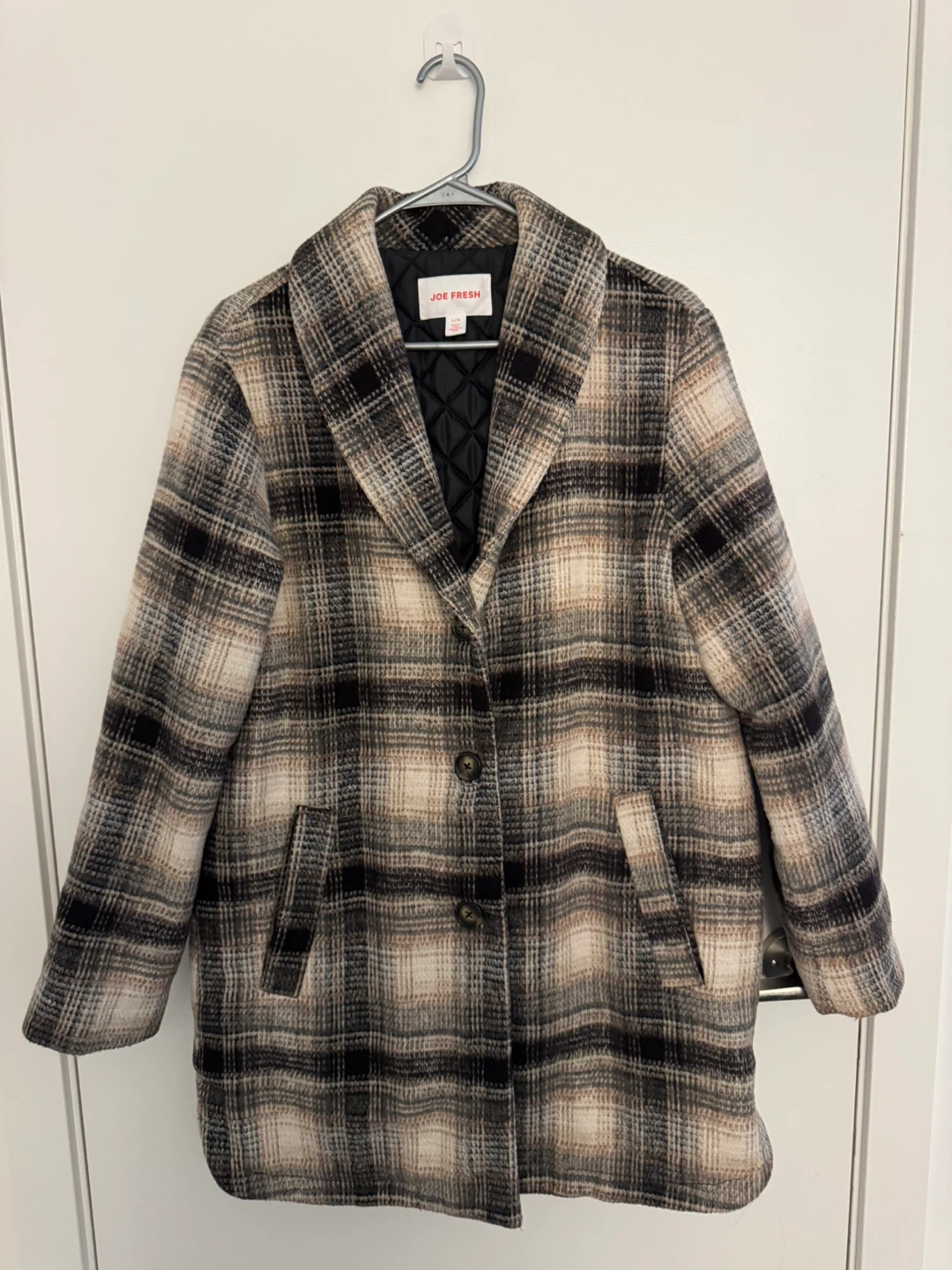 Joe Fresh Plaid Lined Jacket - Size L