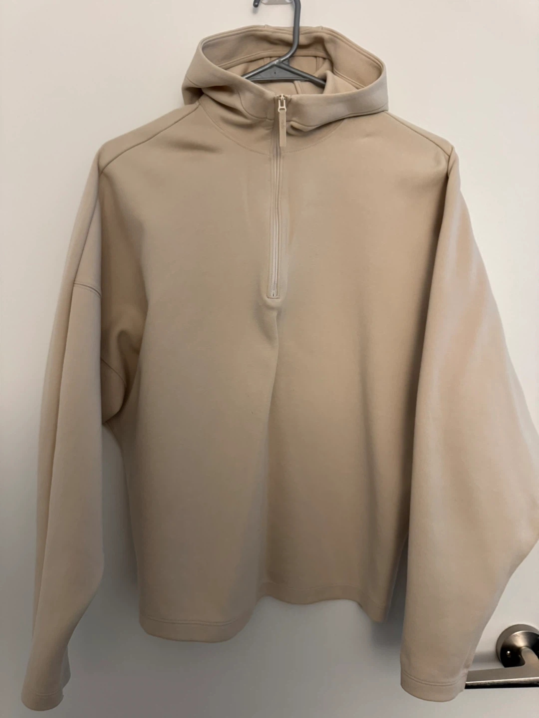 Uniqlo U Half-Zip Hoodie - Beige, Size M